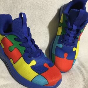 Soulsfeng Men’s Olympix autism awareness puzzle sneakers EUR 40 Men's 7 (W 9?)